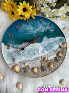 reloj en resina